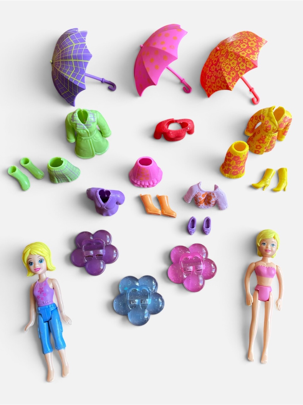 100 % COMPLET Polly pocket vintage 2006 - set « Rainy Day » Mattel
